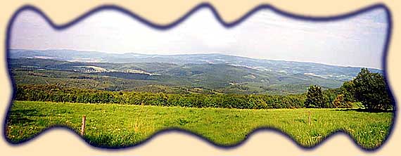 Blick vom Dolmar in Richtung Rennsteig