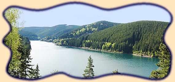 Aussichtspunkt an der Ohratalsperre.