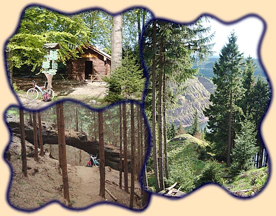 Finsterbacher H&uuml;tte, Steinernes Tor, Blick auf die Schmalwassertalsperre